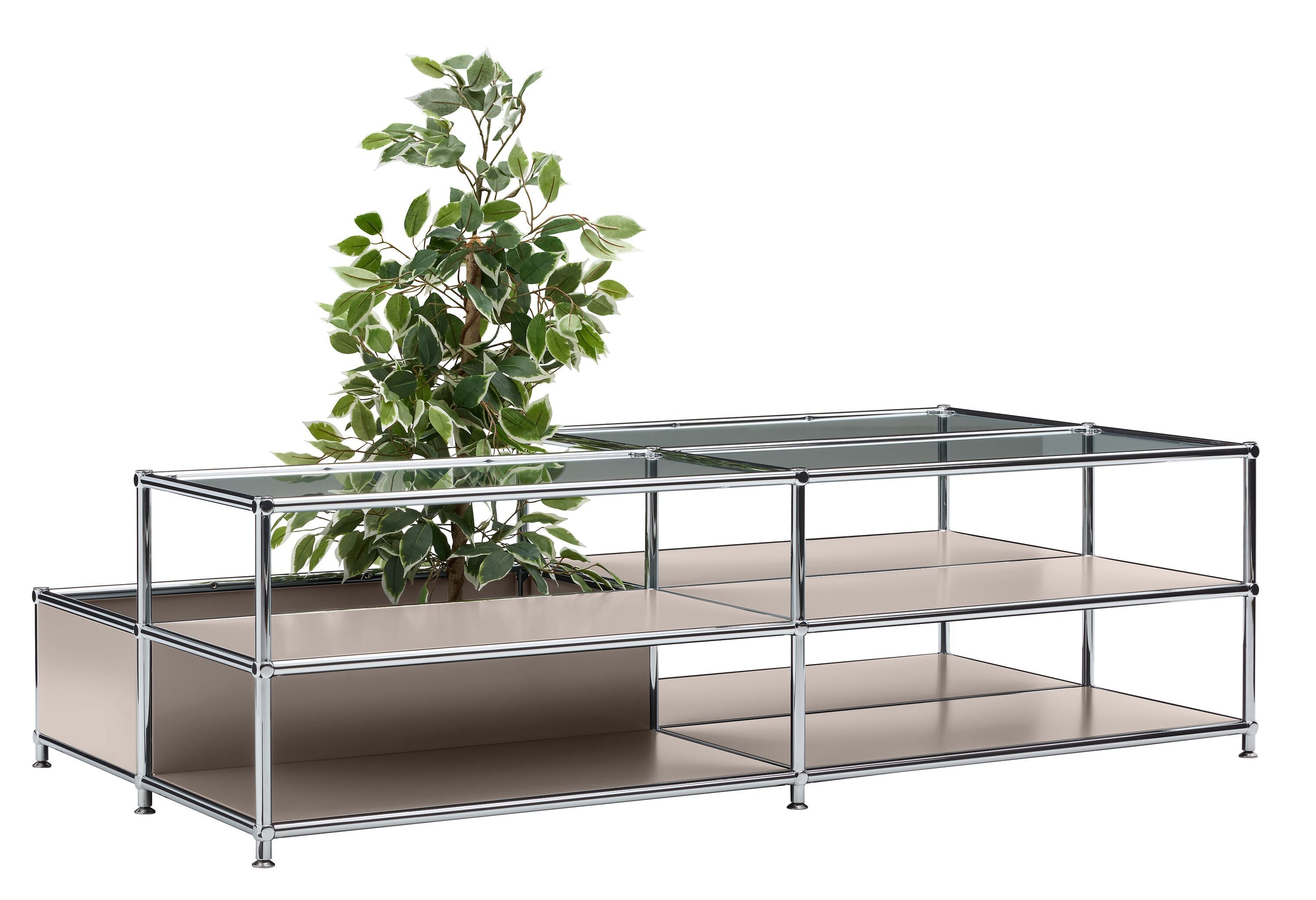 FLEXCUBE Salontisch - Taupe / B: 152.5 cm x T: 77.5 cm x H: 43.5 cm