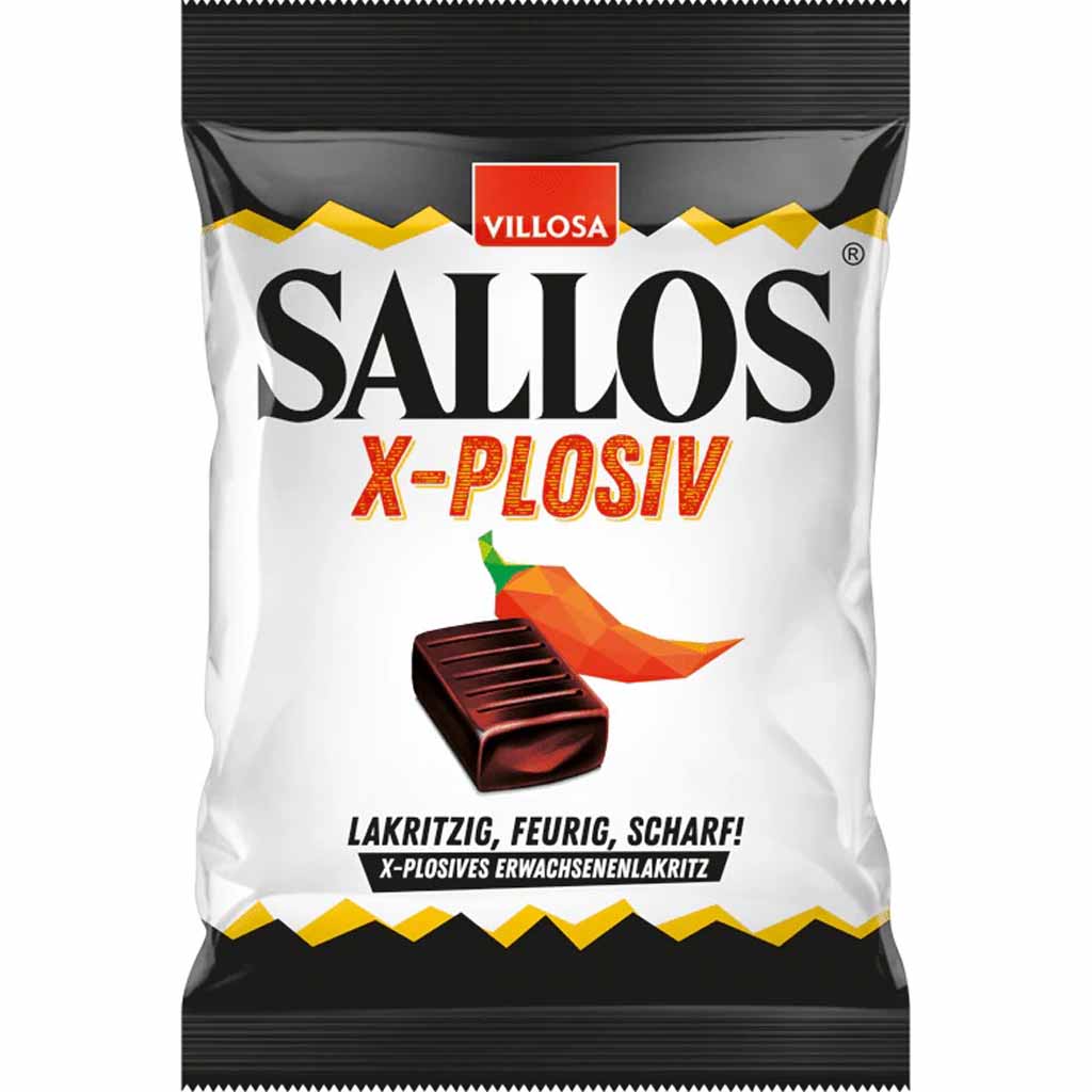 Villosa Sallos Lakritzbonbon X-Plosiv 150g MHD:30.6.26