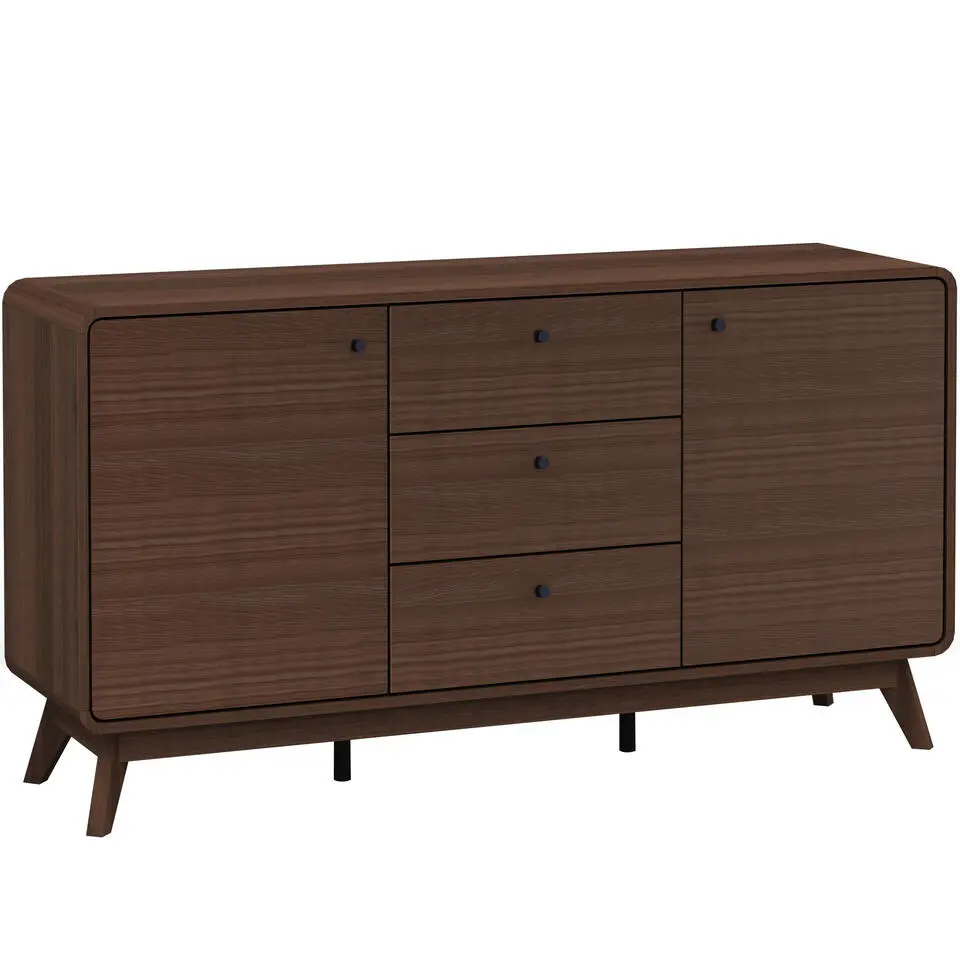 Cassie - Dressoir met 3 laden en 2 deuren walnut-look
