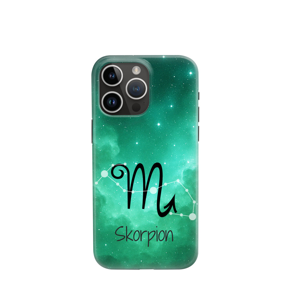 iPhone 14 Pro Max Hybrid (Kunststoff / Gummi) Hülle Skorpion 2 - Grün