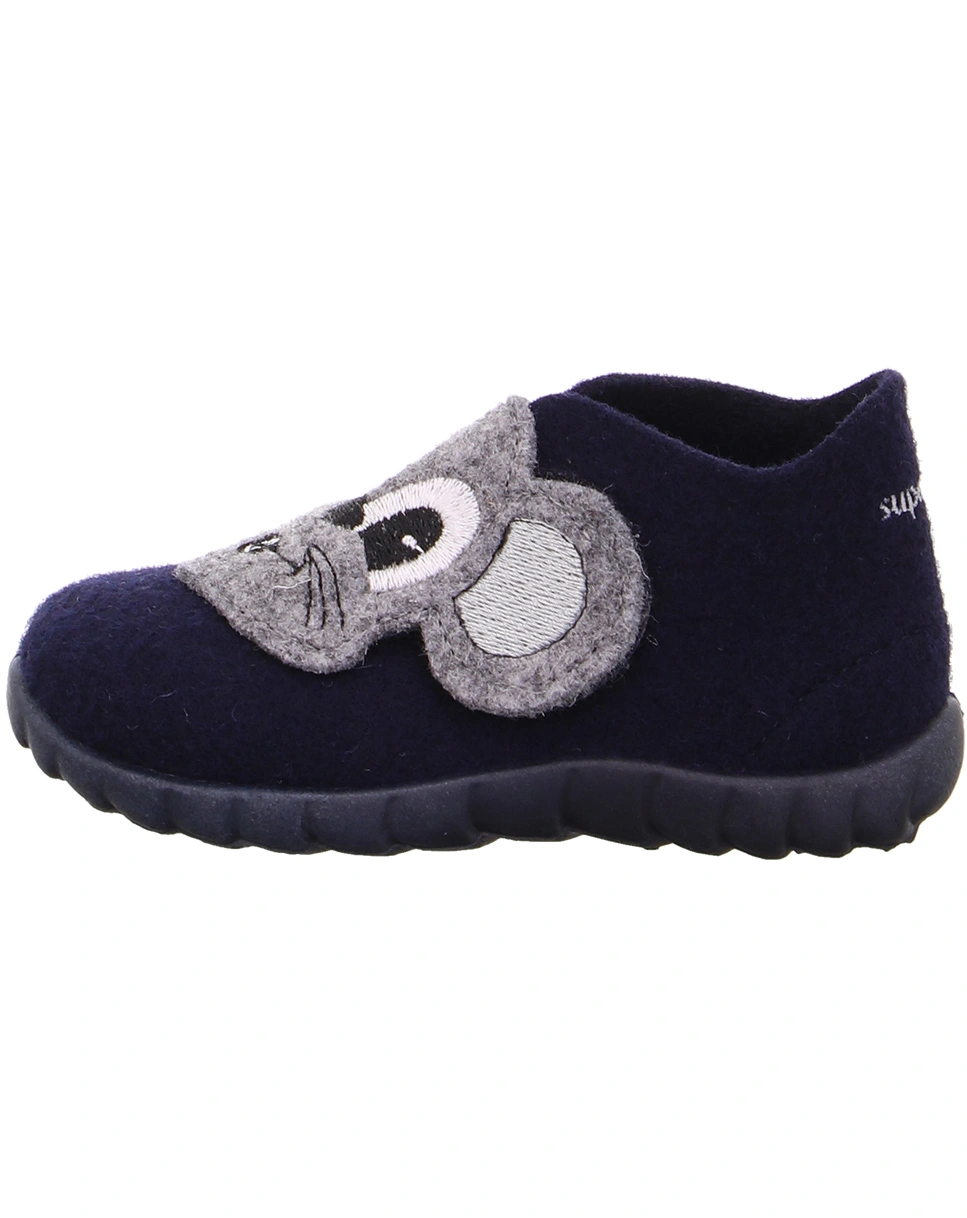 Filz-Hausschuhe HAPPY MAUSI in ocean blue