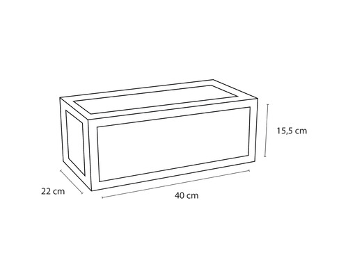 Verschil wastafelset HURA L 40 x 22 cm wastafel wit met frame, koudwaterkraan en sifon in matzwart 38.006.12