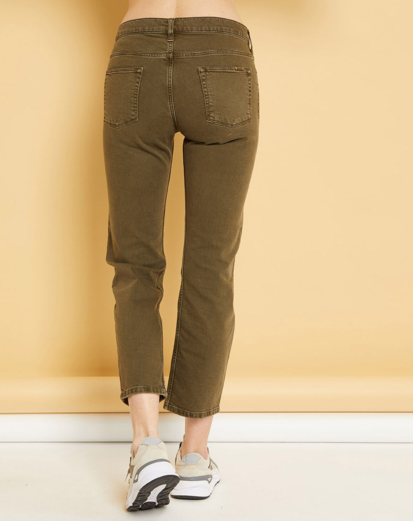 Acquaverde Jean cropped Natural Nils army