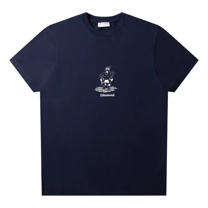 Edmmond Studios T-shirt Boris Coton Bio | Bleu marine