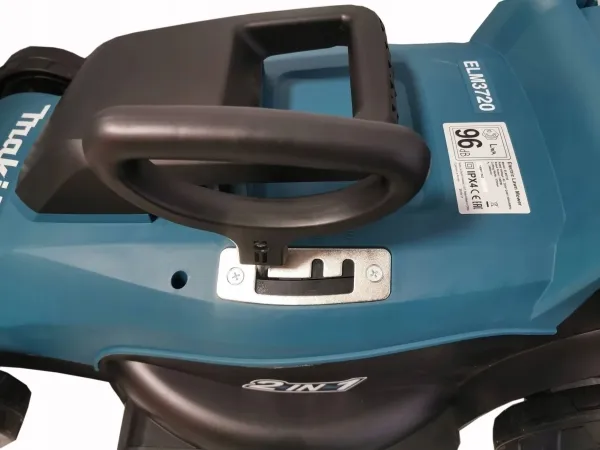Makita ELM3720, 500 m², 37 cm, 2 cm, 5,5 cm, 40 L, 4 hjul