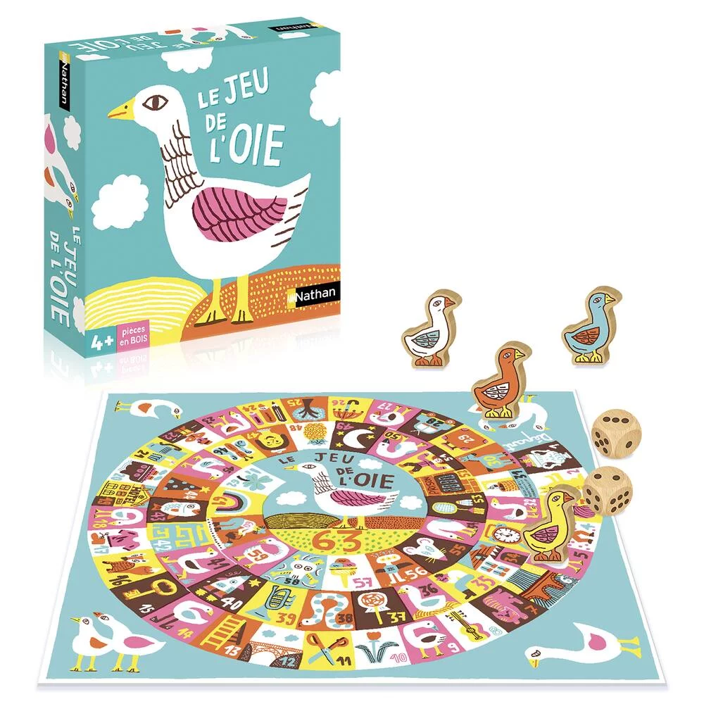 LE JEU DE L'OIE EN BOIS