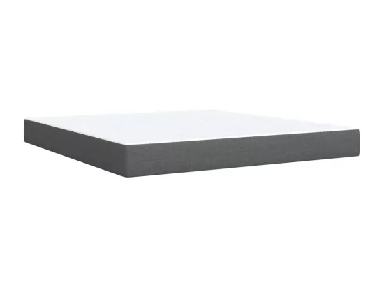 Sommier à lattes de lit avec matelas Gris foncé 180x200cm Tissu