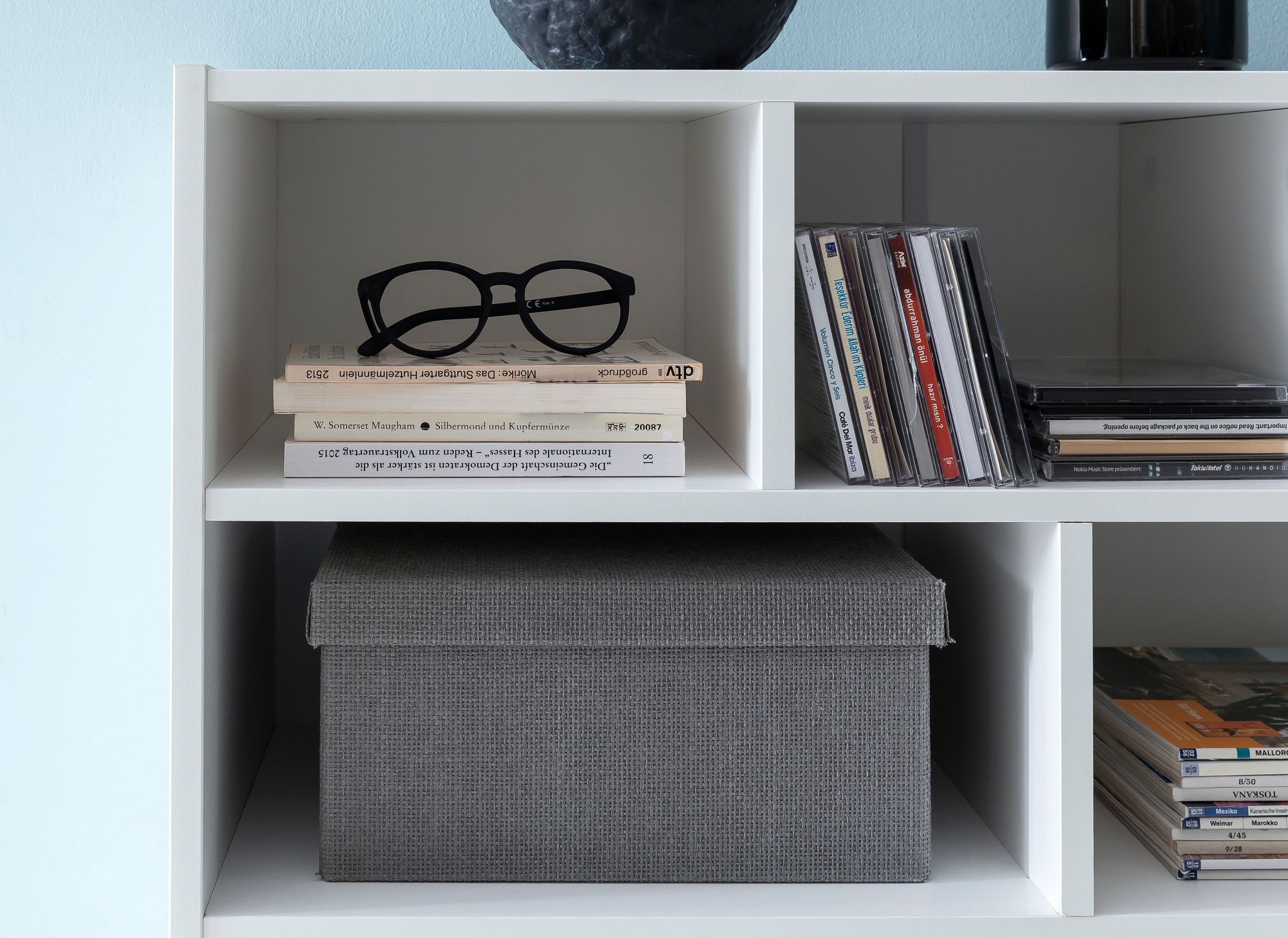KADIMA DESIGN Holzbücherregal mit Melaminharz-Beschichtung und Stauraum, Modernes Design