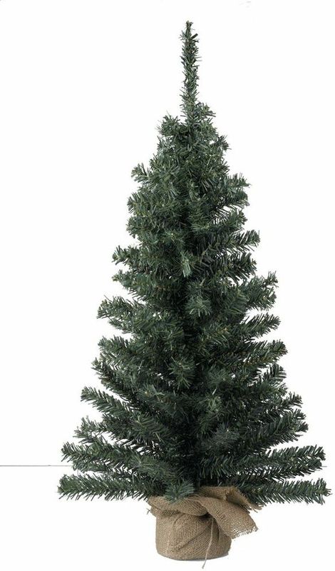 Everlands Mini Kerstboom Tafelboom Imperial Miniboom - H90 cm Groen | Kunstmatige Kerstboom voor Kleine Ruimtes