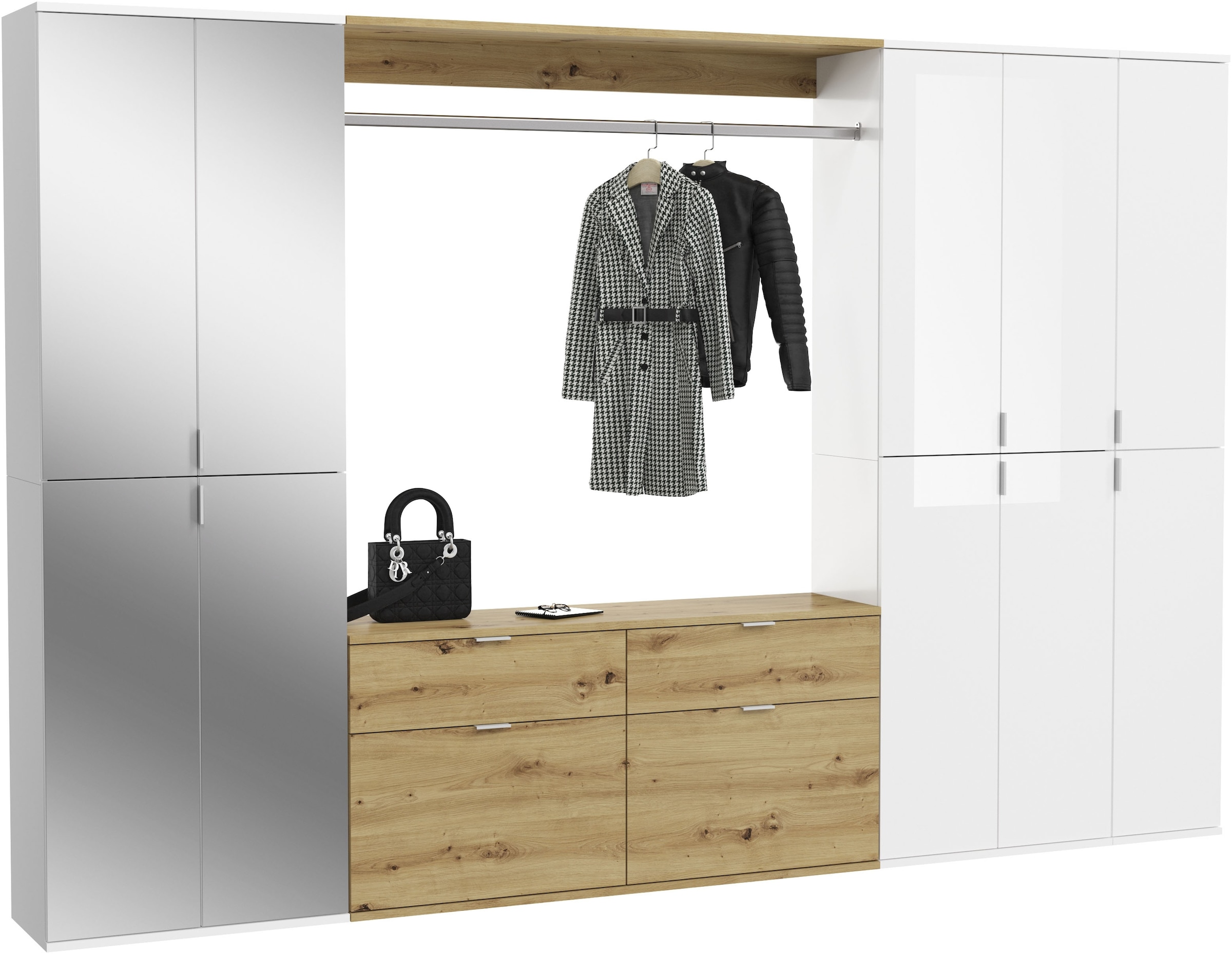 INOSIGN Garderoben-Set »Trondheim, Breite 273 cm, 6-teilig, bestehend aus:« Set, 5 Stk. tlg.