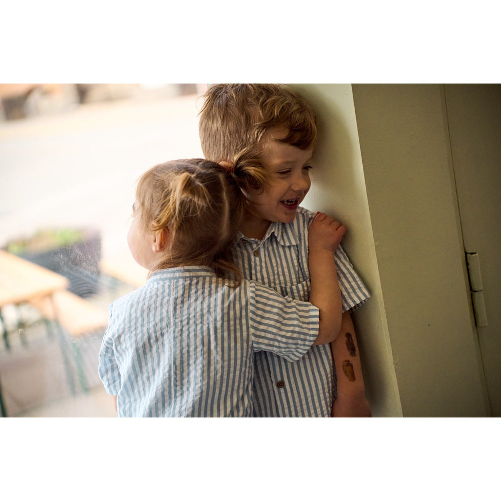 Køb THE NEW Siblings X Luksusbaby Blue Fog Striped Ojo Skjorte