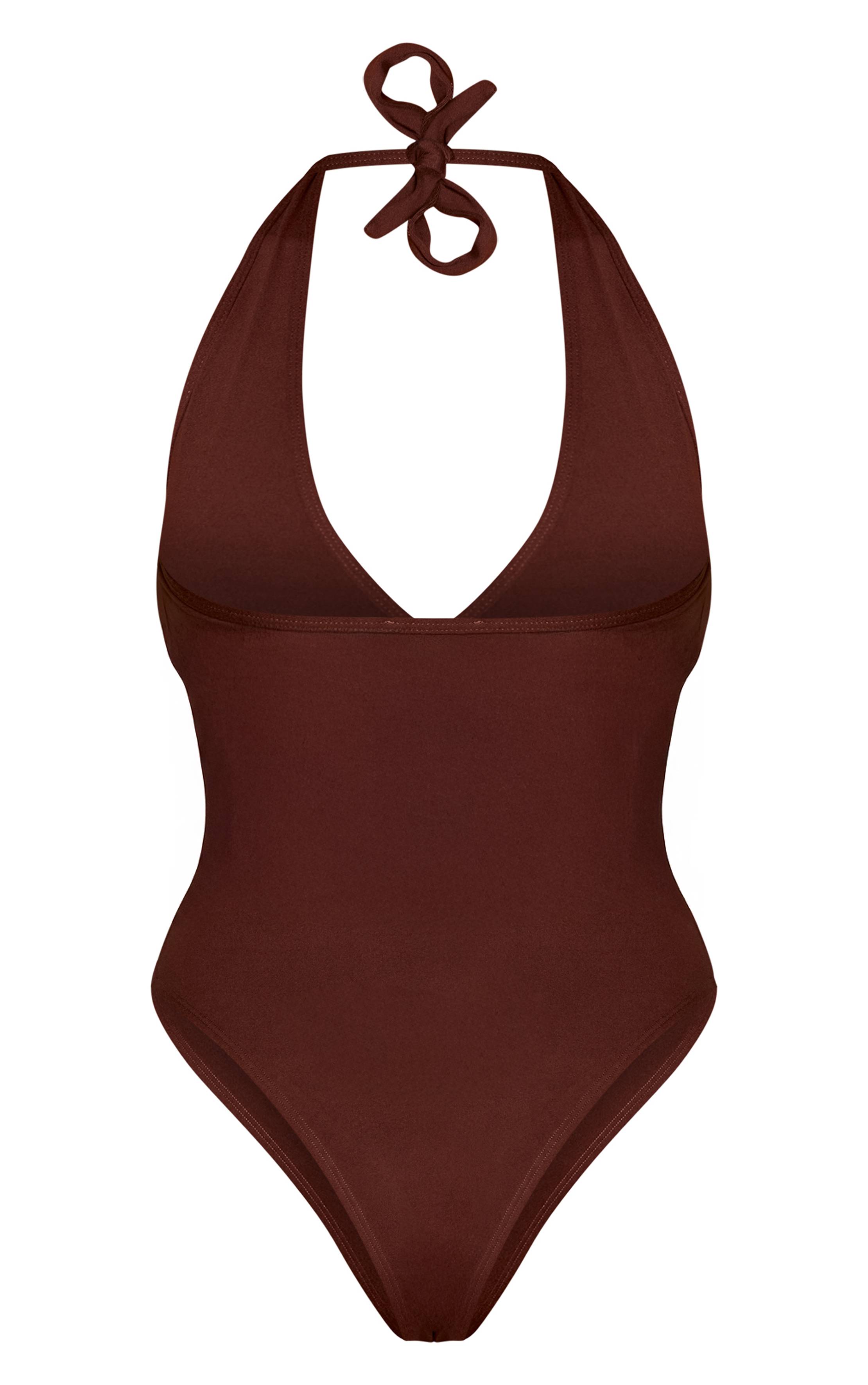 Chocolat Body Sculptant Col Halter Gainant