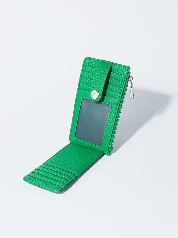 Porta-cartões com porta-moedas - Verde