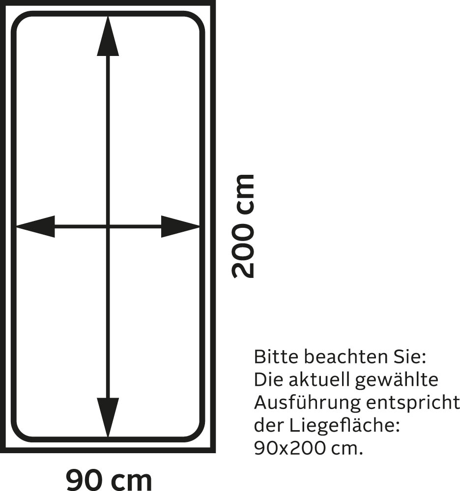 Vipack Kinderbett »Cabane, Kiefer massiv, Made in Europe, inklusive Rolllattenrost« wahlweise in 2 Farben und 2 Grössen erhältlich,  Bodenfreiheit ca. 2,5 cm zur besseren Belüftung, stabil gebaut