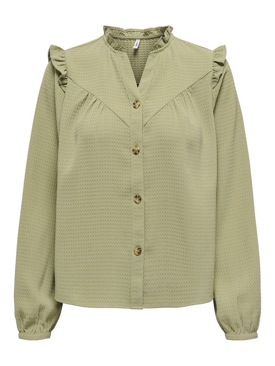 SOMENTE<br>Camisa com gola mandarim