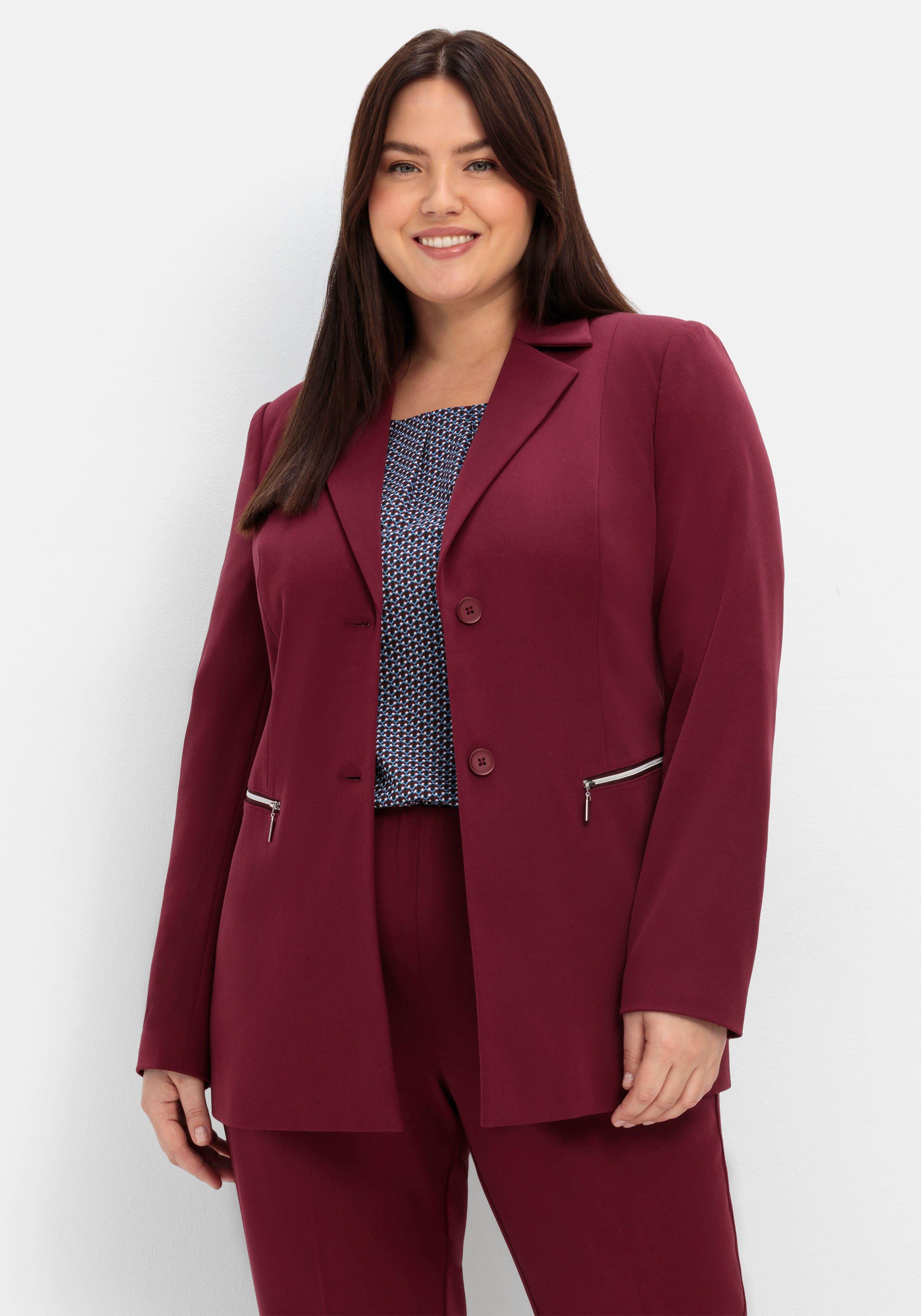 Blazer mit Reißverschluss-Taschen