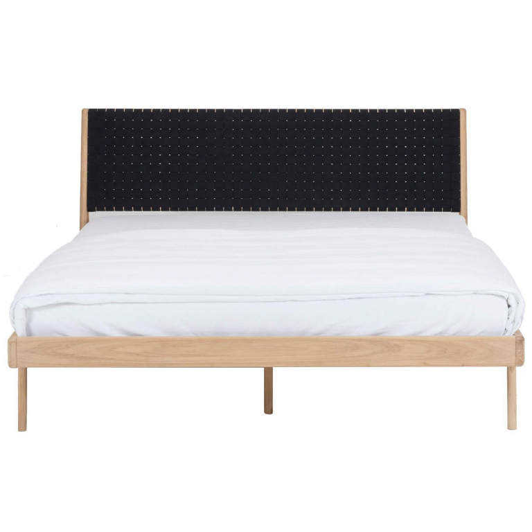 Gazzda Fawn bed 160x200 cotton webbing black