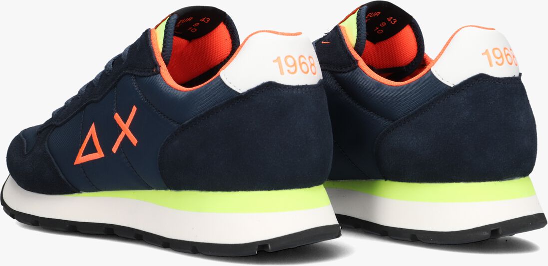 SUN68 blauwe sun68 lage sneakers tom fluo