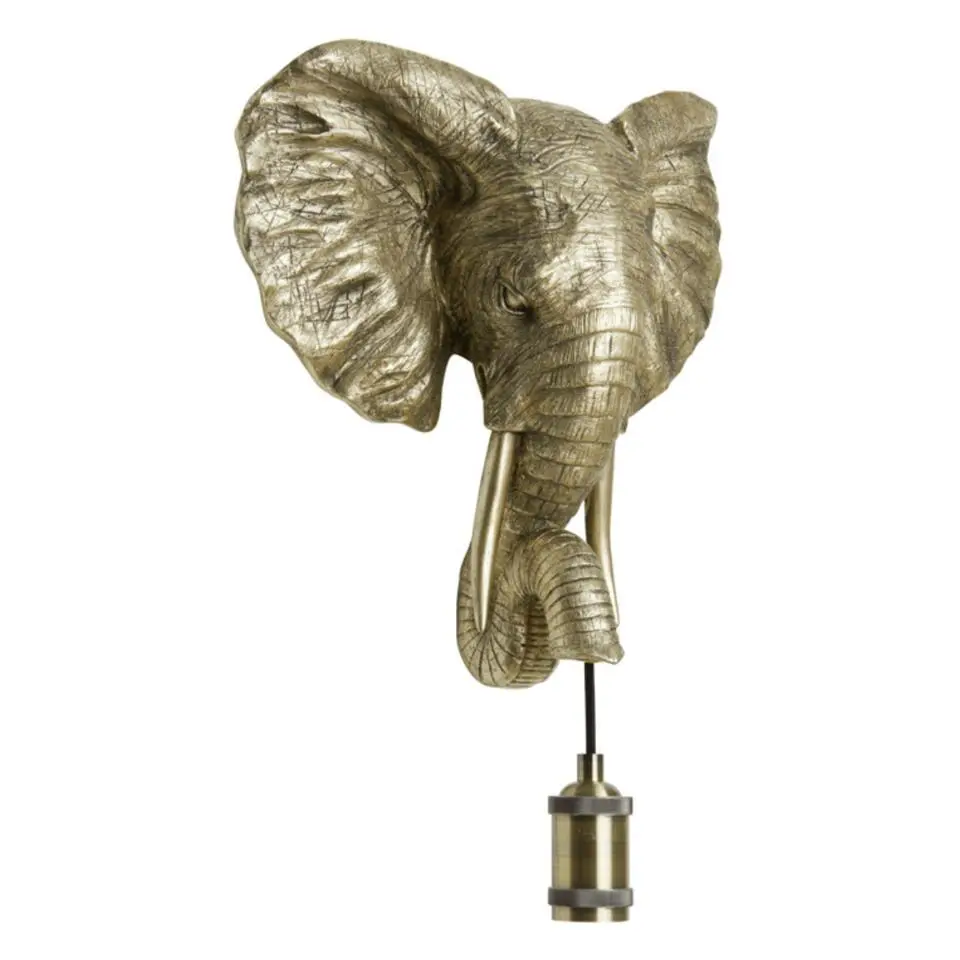 Wandlamp Elephant - Goud - 35x13x36cm