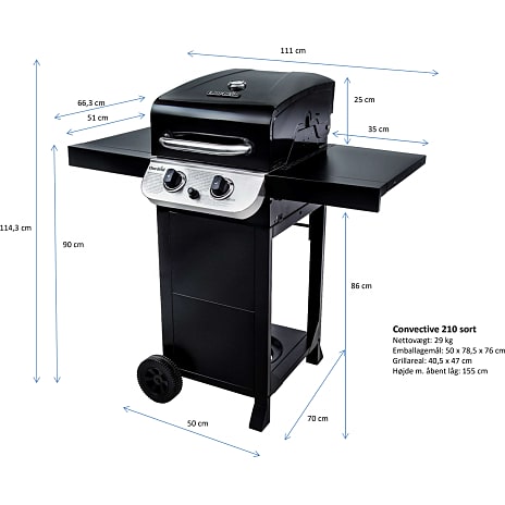 Char-Broil Convective 210 gasgrill - sort