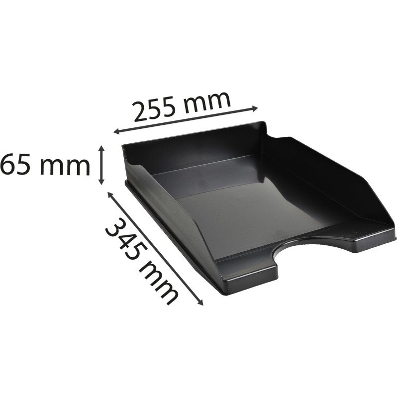 Corbeille à courrier Ecotray Ecoblack noir