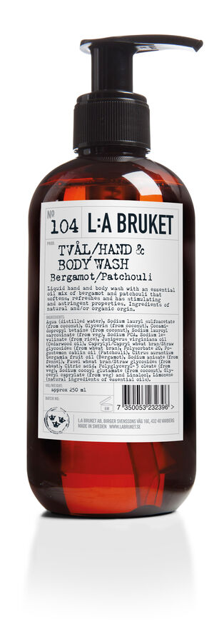 L:a Bruket Hand- Body wash Bergamot/ Patchouli 240 ml