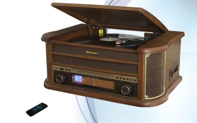 Roadstar Vintage Line HIF-1993BT - Audiosystem - 5 Watt (Total) - træ