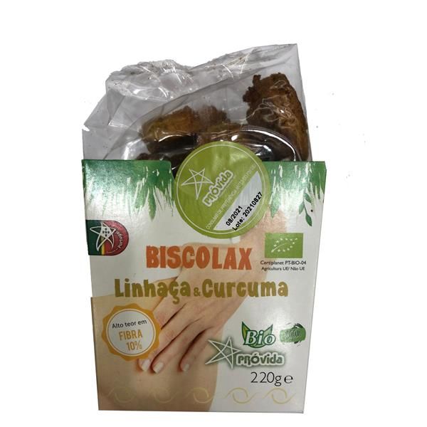 Biscoito De Linhaça E Curcuma Bio - Biscolax
