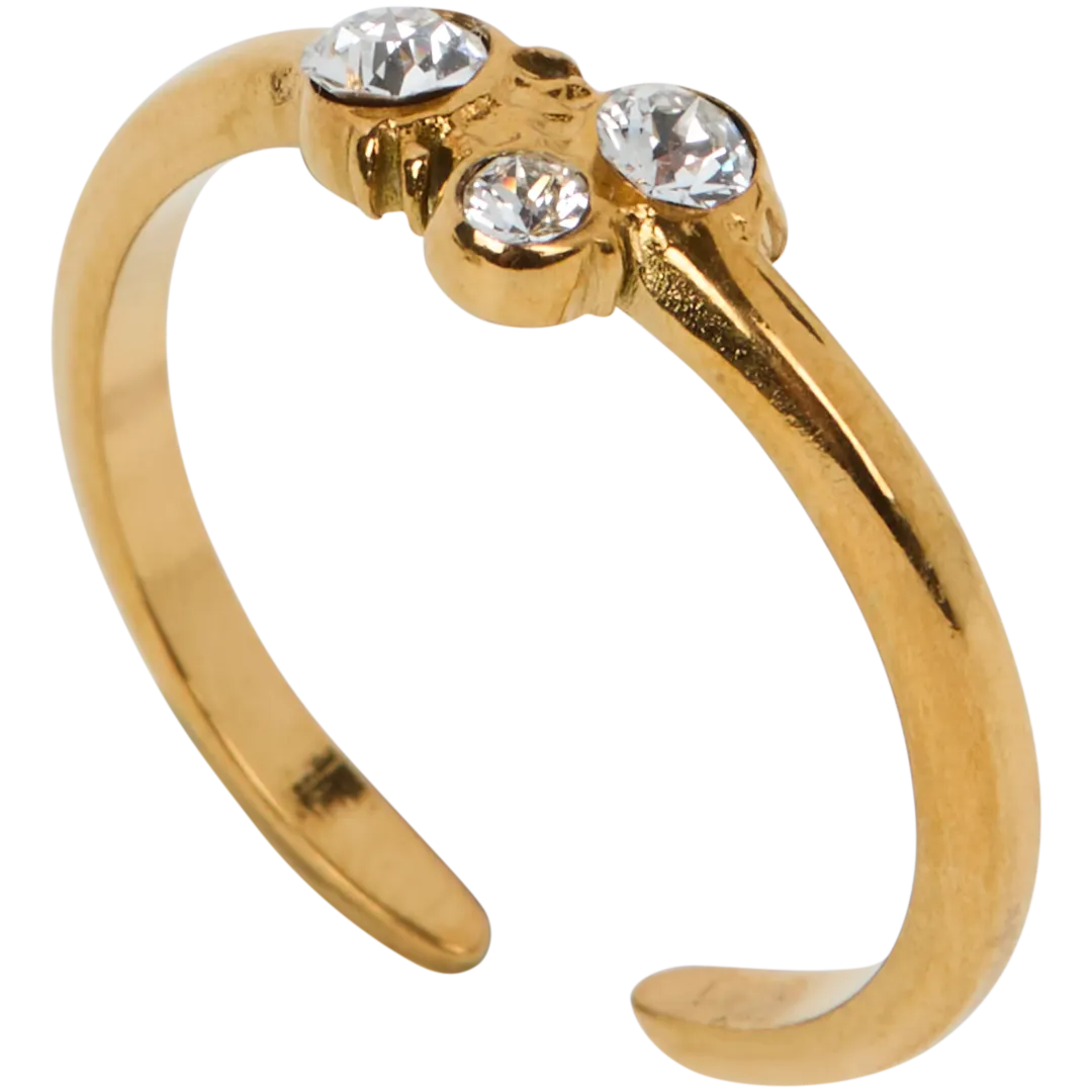 Bague dorée avec Swarovski