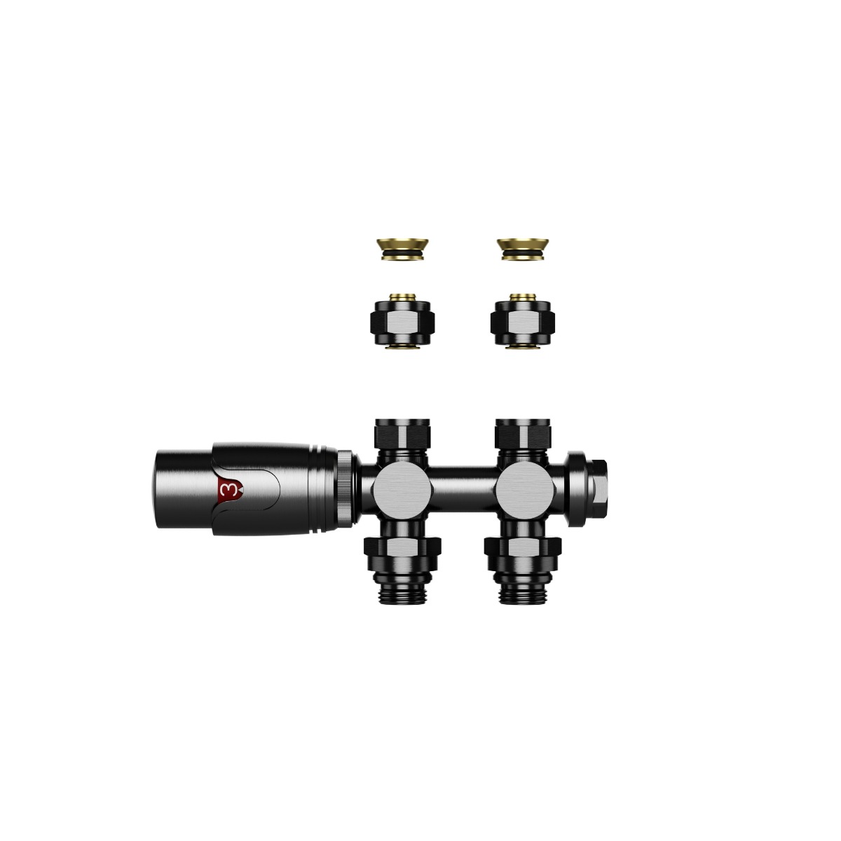 Sanigoods thermostatische radiatorkraan recht 1/2