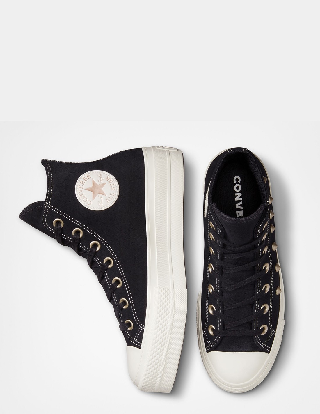 converse Sneakers compensées montantes femme ctas lift hi noir
