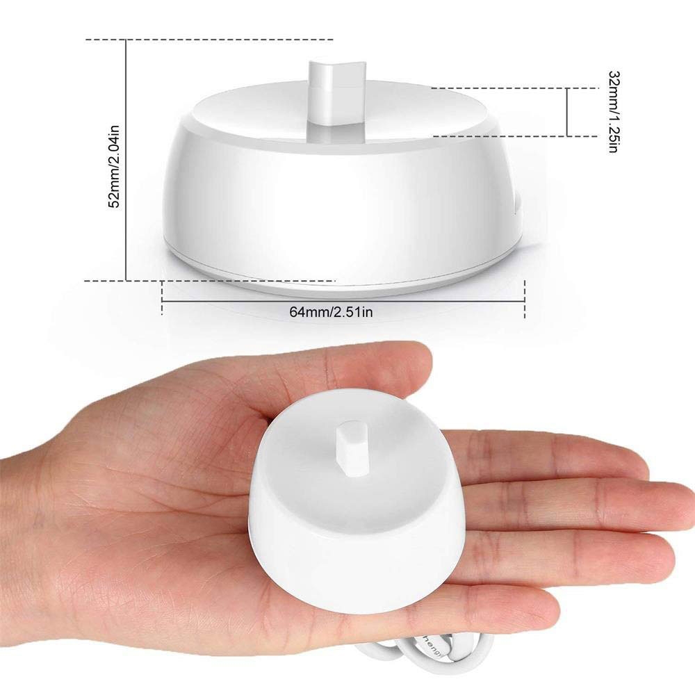 Induktive Ladestation für Elektrische Zahnbürsten mit EU Stecker 3.7V / 40mA (Oral-B / Braun) - Weiss