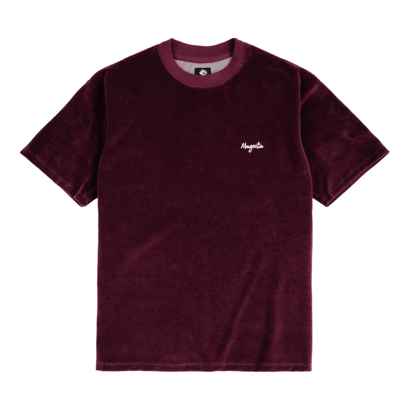 T-SHIRT VELOURS - BORDEAUX