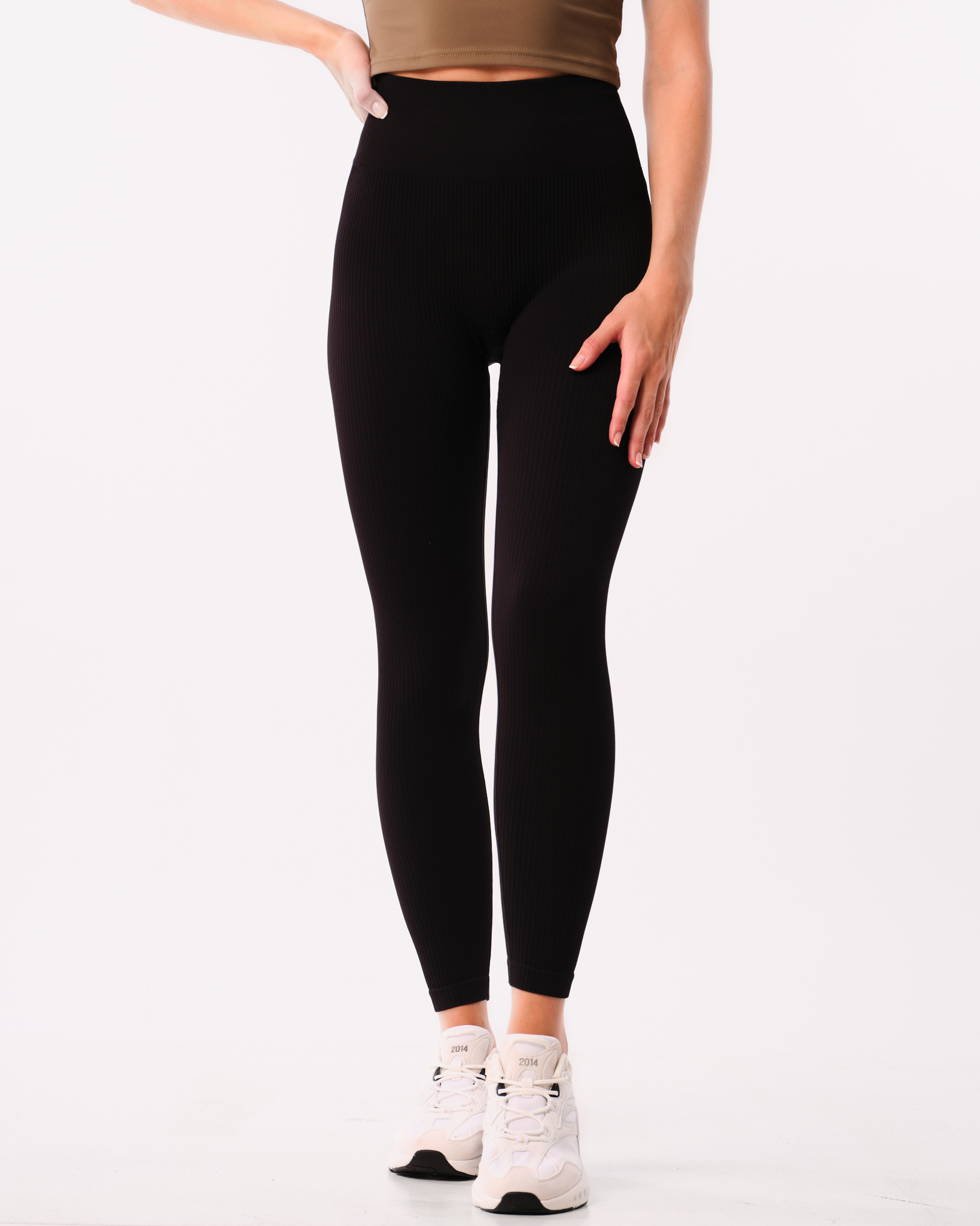 Bumpro Perfect Wide Rib Scrunch Tights Black