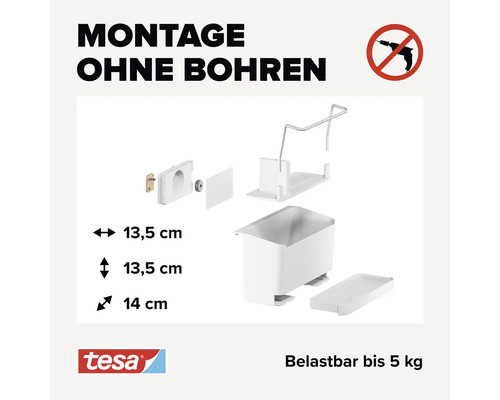 Tesa witte gootsteenorganizer 70026-00000-00