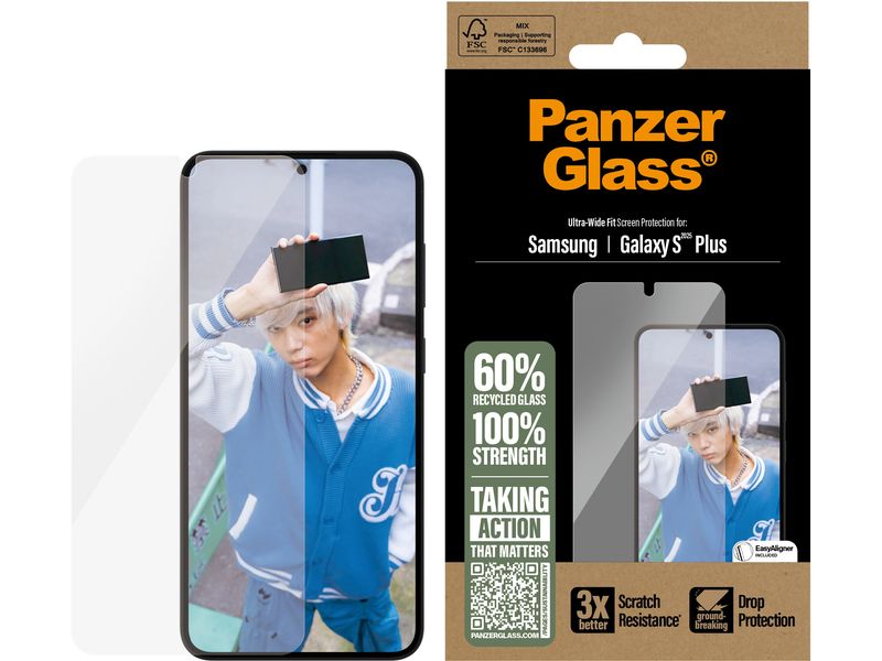 Panzerglass Displayschutz Ultra Wide Fit Galaxy S25 Display-Schutzfolie für das Samsung Galaxy S25