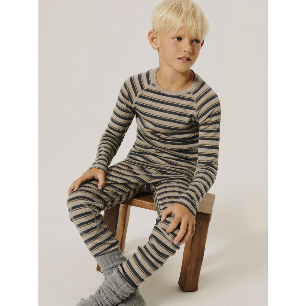 Køb Name It Satellite Ombre Blue Nkmwang Uld Needle Long Johns Stripe