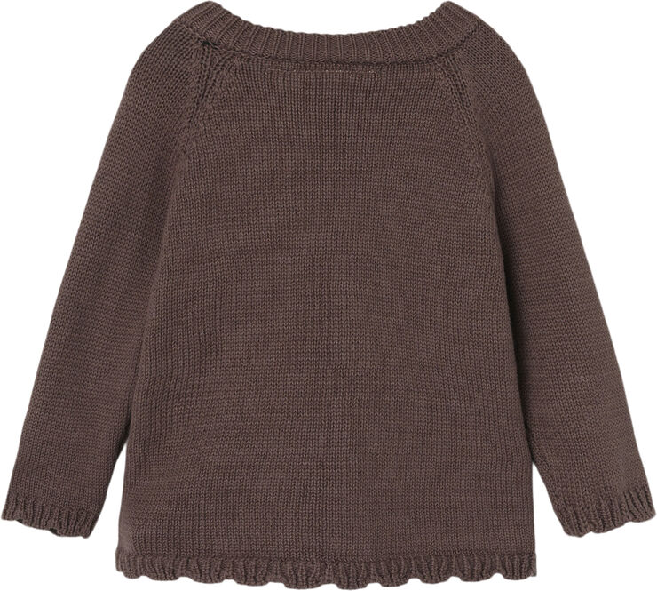 Lil' Atelier NBFLAGUNA LS WRAP KNIT LIL Peppercorn