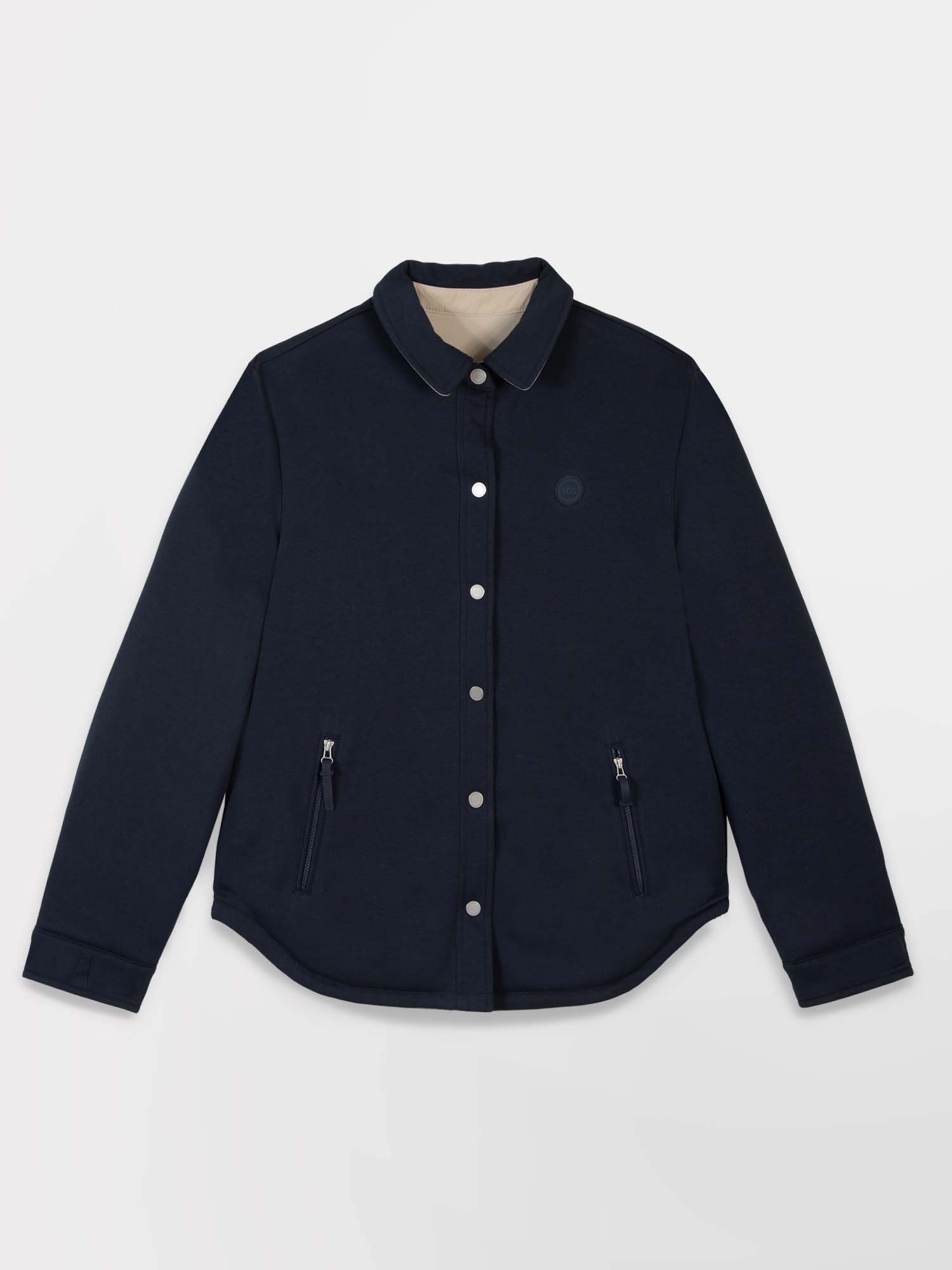 Veste Femme Reversible Esprit Sur Chemise Ivoire et Marine