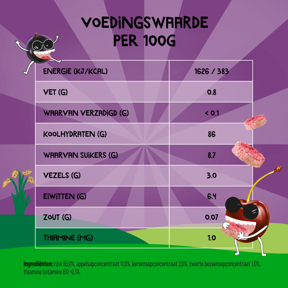 6x Goodies Luchtige Rijstwafeltjes Rood Fruit40 gr