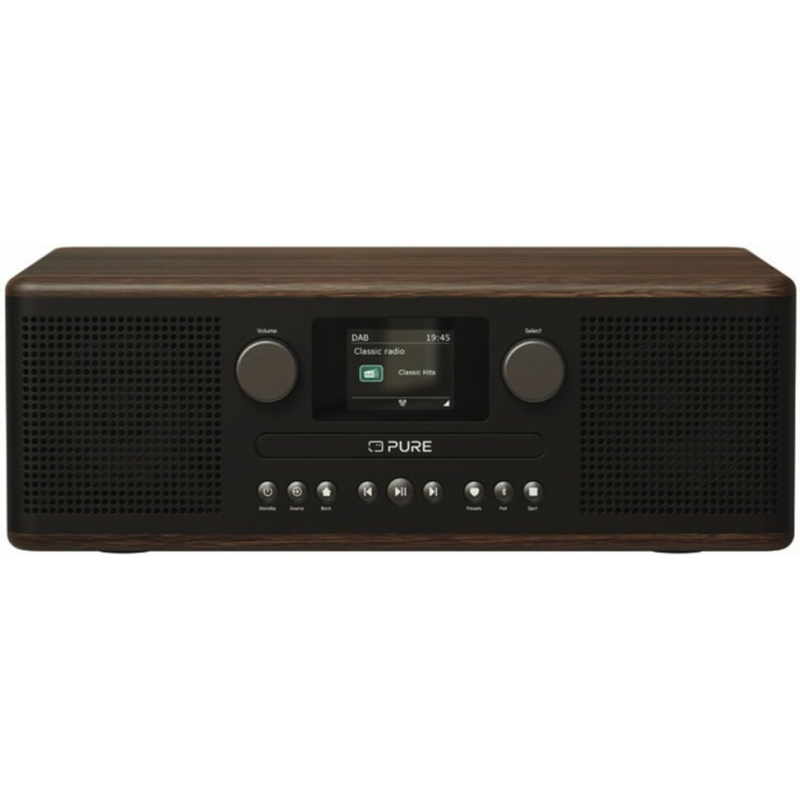 Chaine HiFi Pure Lecteur CD stereo Bluetooth Radio Classic C-D6 noir cafe