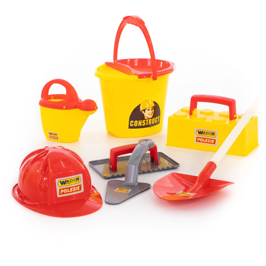 Wader Quality Toys Maurerset mit Helm, 8-tlg.
