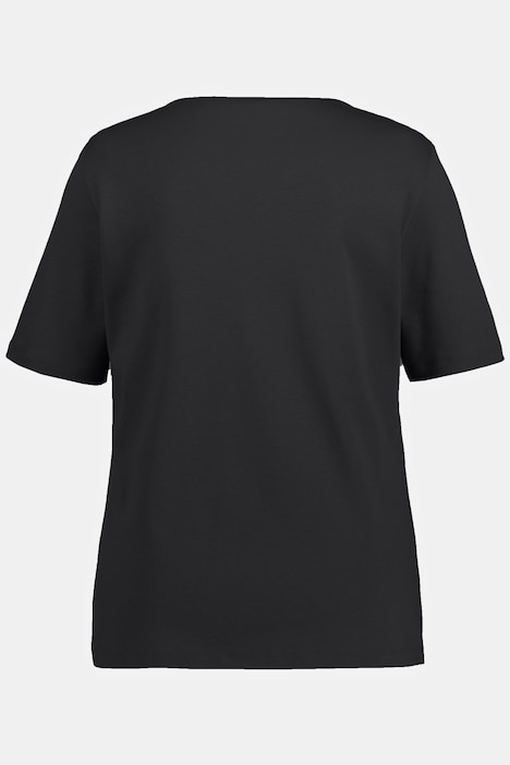 Shirt, doppellagige Vorderseite, Slim, Rundhals, Halbarm