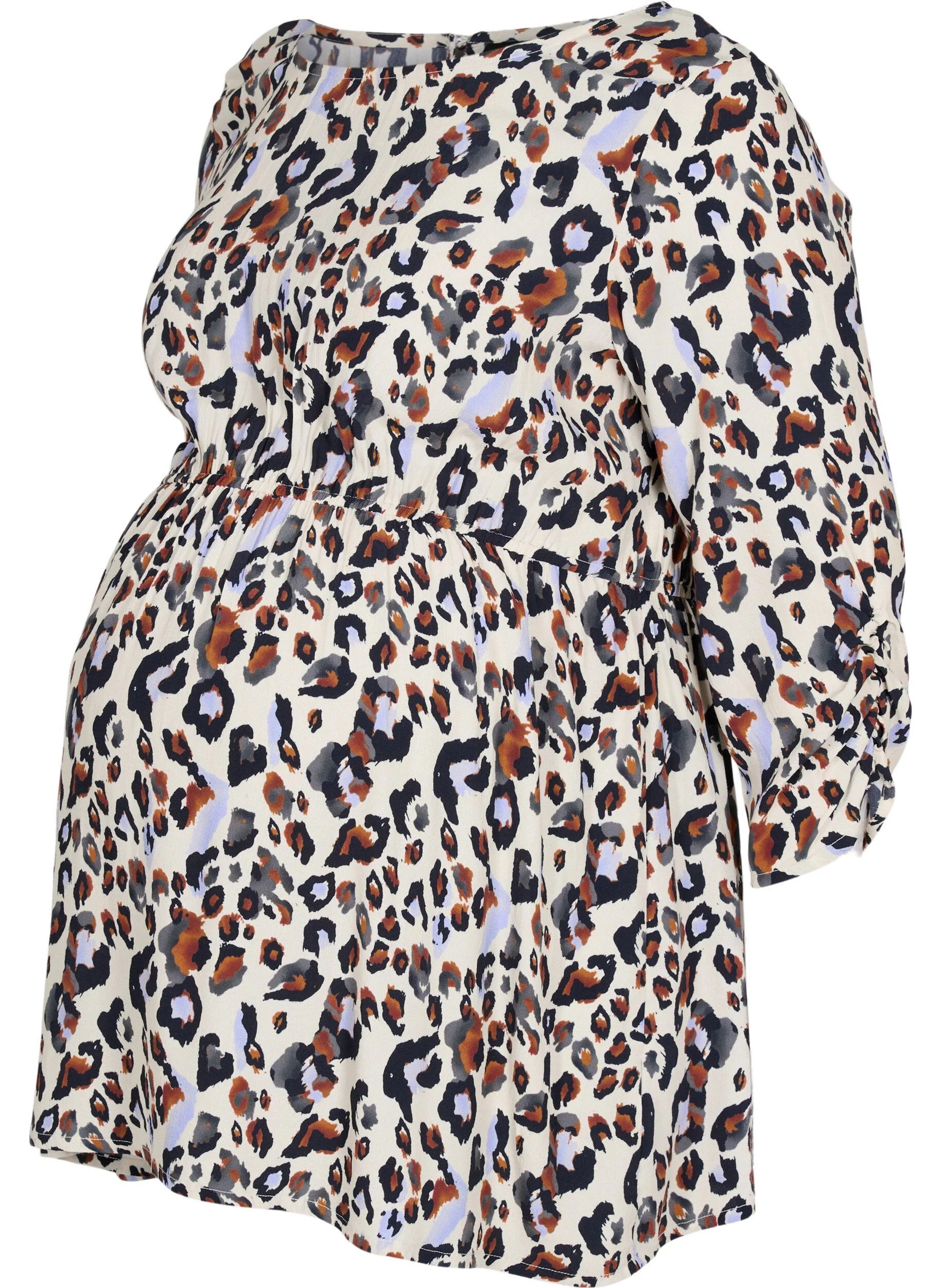 Graviditets bluse i viskose med print
