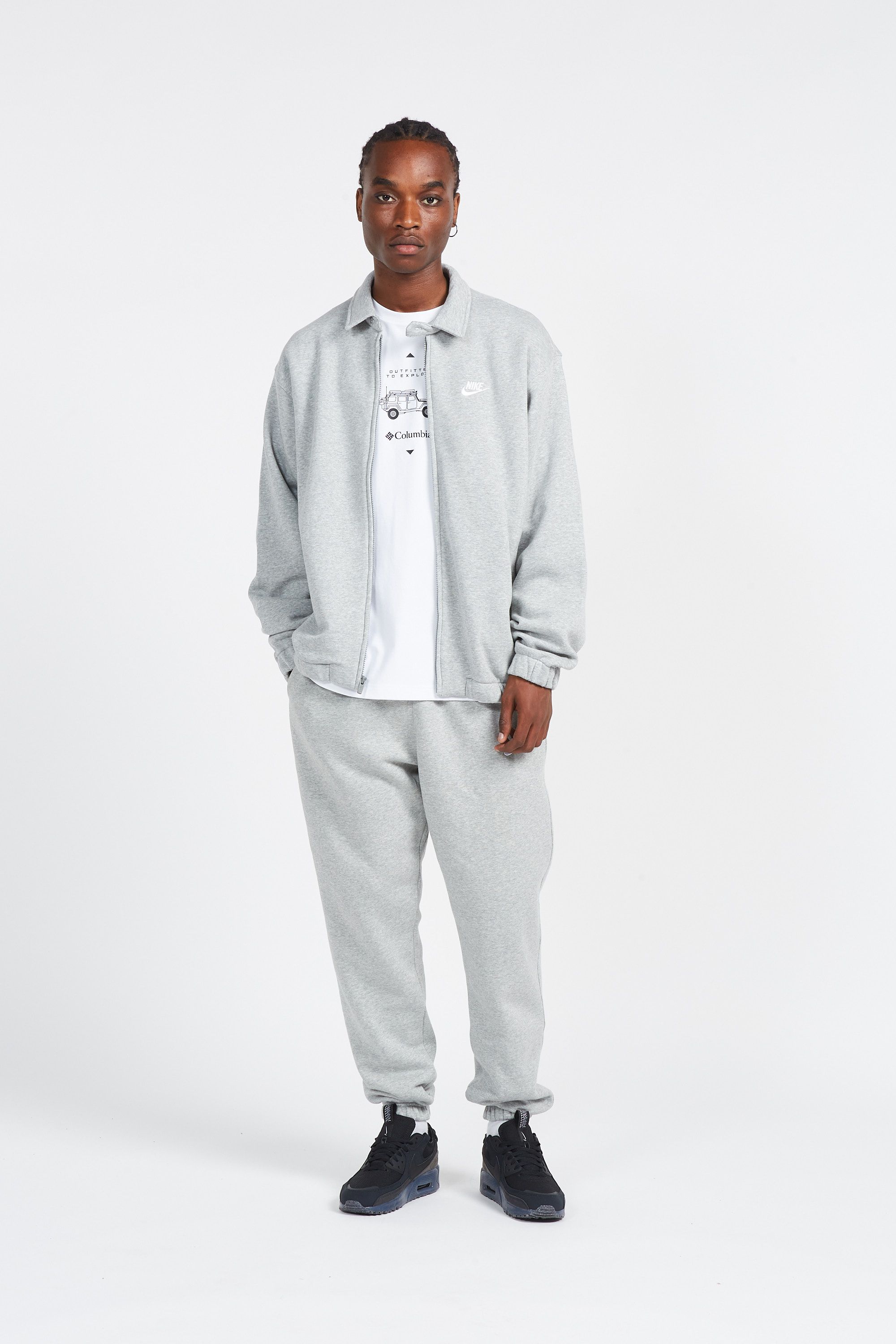 NIKE Veste CLUB BB HARRINGTON Gris