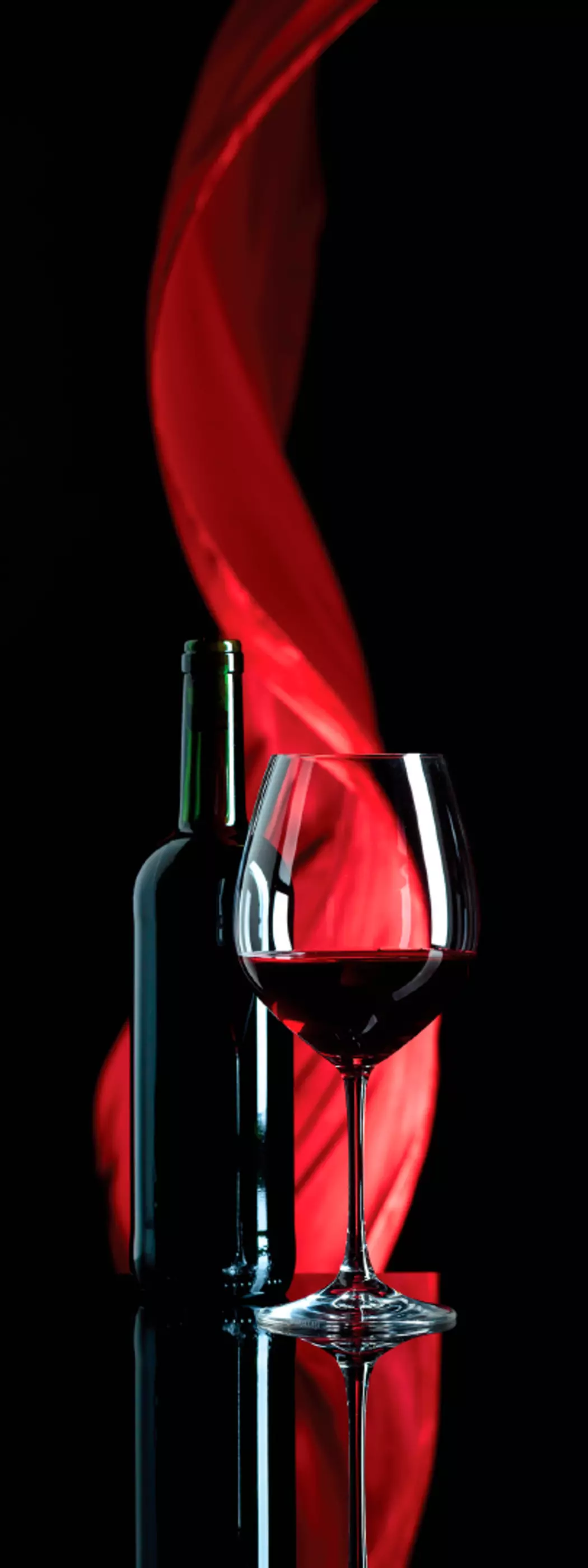 Glasbild 30 x 80 cm Red Wine IX