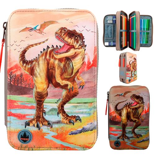 Dino World Trippel Penalhus, Khaki Brun