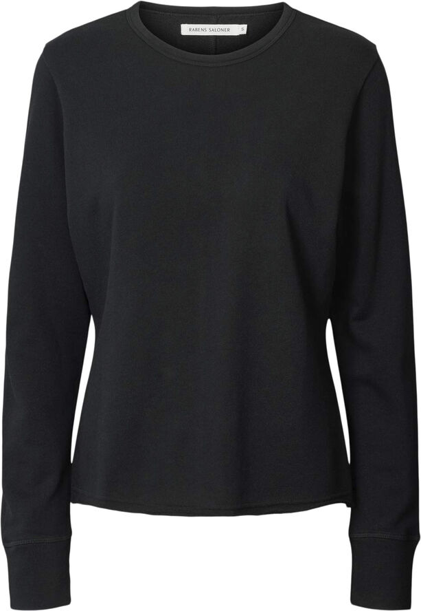 Rabens Saloner Light stretch crew neck top - Hila Loden green