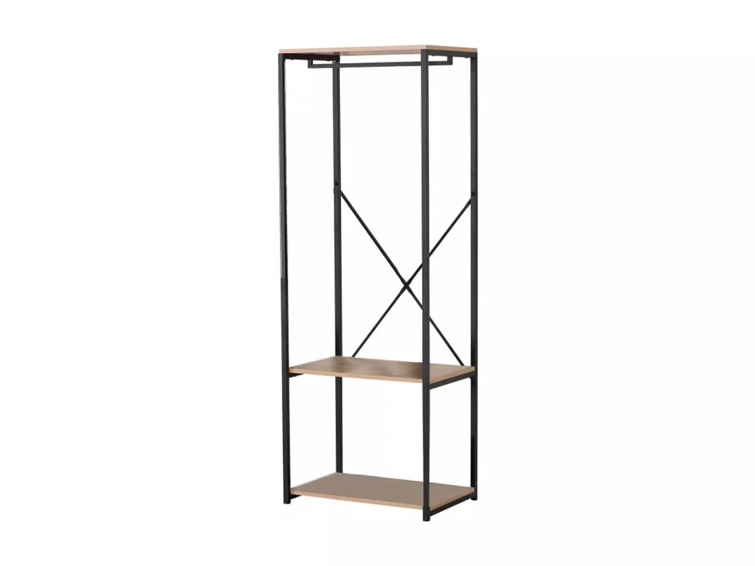 Penderie Industrielle avec 2 Étagères - L60 x H167 cm