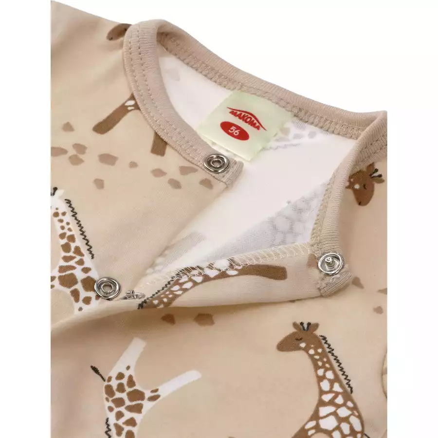 Makoma Strampler Giraffe braun